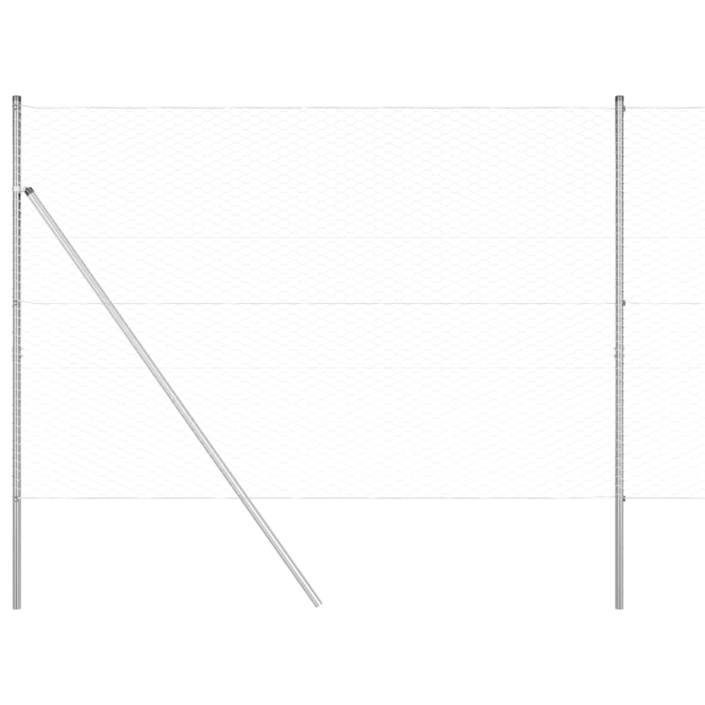 Poste para valla Vidaxl plateado 10 x 1,5 m (malla de 36 mm) acero