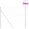 Vidaxl afrasteringspaal zilver 10 x 1,6 m (50 mm gaas) staal