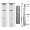 Poste para valla Vidaxl plateado 25 x 0,6 m (malla de 36 mm) acero