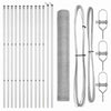 Vidaxl afrasteringspaal zilver 25 x 1,2 m (13 mm gaas) staal