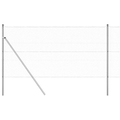 Vidaxl afrasteringspaal zilver 25 x 1,2 m (36 mm gaas) staal