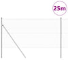 Vidaxl afrasteringspaal zilver 25 x 1,2 m (36 mm gaas) staal