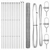 Poste para valla Vidaxl plateado 25 x 1,5 m (malla de 36 mm) acero