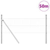 Poste para valla Vidaxl plateado 50 x 0,4 m (malla de 50 mm) acero