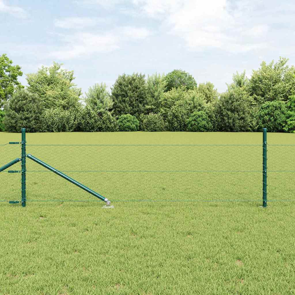 Poste para valla Vidaxl verde 10 x 0,5 m (malla 25 mm) acero y PVC