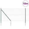 Vidaxl afrasteringspaal groen 10 x 1 m (13 mm gaas) staal en pvc