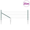 Vidaxl afrasteringspaal groen 25 x 0,4 m (25 mm gaas) staal en pvc