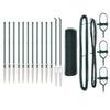 Vidaxl afrasteringspaal groen 25 x 0,8 m (25 mm gaas) staal en pvc