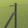 Vidaxl afrasteringspaal grijs 10 x 1,5 m (25 mm gaas) staal en pvc