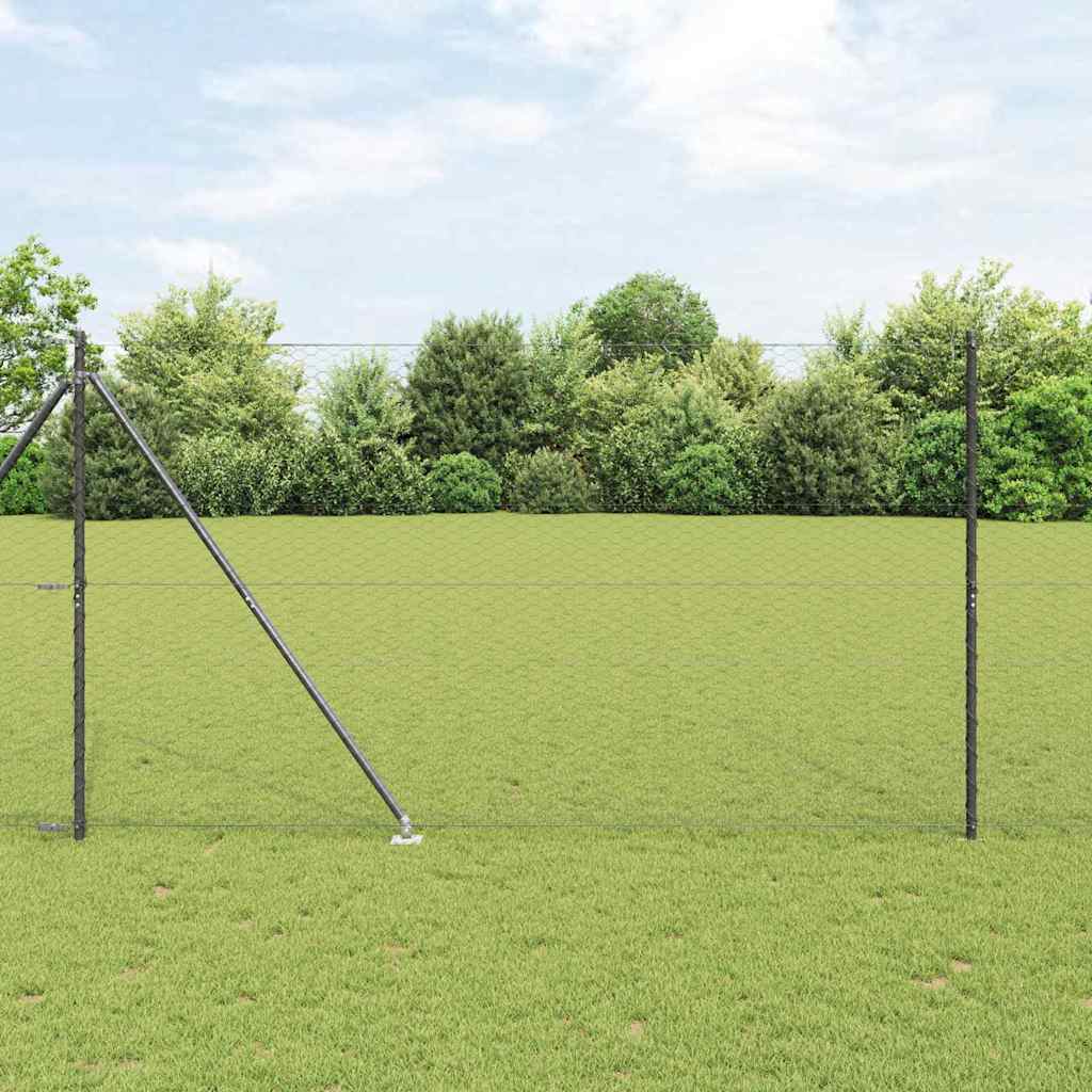Poste para valla Vidaxl gris 10 x 1,5 m (malla 36 mm) acero y PVC