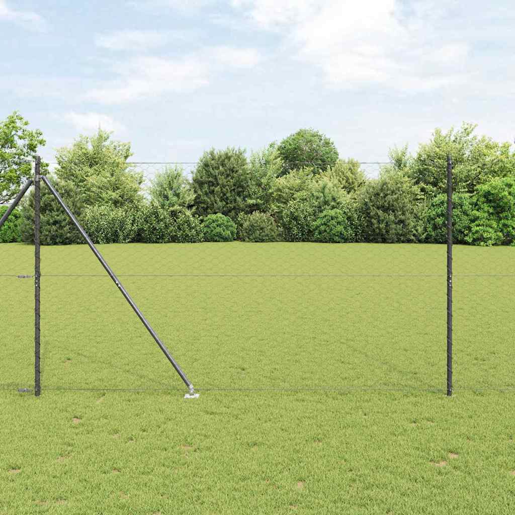 Poste para valla Vidaxl gris 10 x 1,5 m (malla 50 mm) acero y PVC