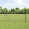 Vidaxl afrasteringspaal grijs 10 x 1,6 m (13 mm gaas) staal en pvc