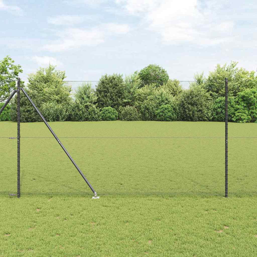 Poste para valla Vidaxl gris 10 x 1,6 m (malla 13 mm) acero y PVC