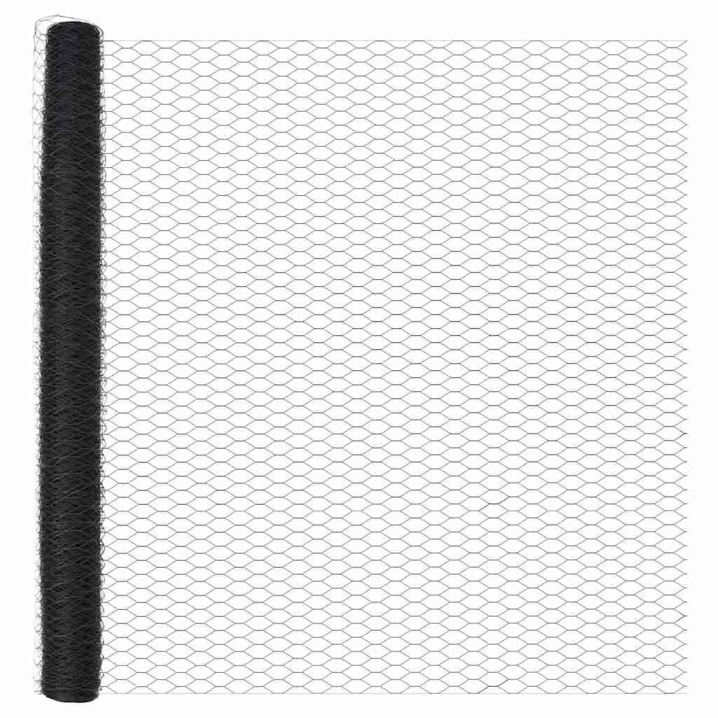 Poste para valla Vidaxl gris 10 x 1,6 m (malla 50 mm) acero y PVC