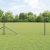 Vidaxl afrasteringspaal grijs 25 x 0,8 m (25 mm gaas) staal en pvc