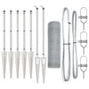 Vidaxl afrasteringspaal zilver 10 x 0,4 m (13 mm gaas) staal