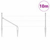 Vidaxl afrasteringspaal zilver 10 x 0,5 m (50 mm gaas) staal