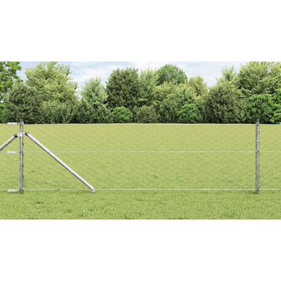 Vidaxl afrasteringspaal zilver 10 x 0,6 m (50 mm gaas) staal