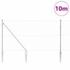 Vidaxl afrasteringspaal zilver 10 x 1,2 m (50 mm gaas) staal
