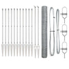 Poste para valla Vidaxl plateado 10 x 1,4 m (malla 50 mm) acero