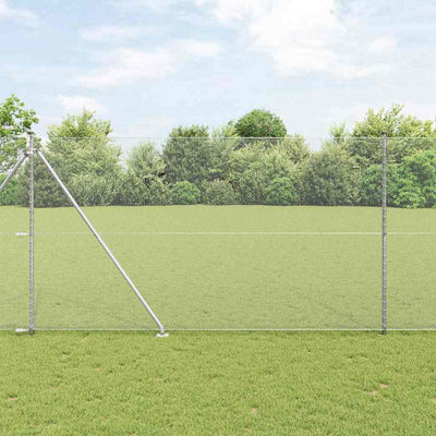 Paletto per recinzione Vidaxl argento 10 x 1,5 m (maglia 13 mm) in acciaio