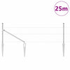 Poste para valla Vidaxl plateado 25 x 0,8 m (malla 50 mm) acero