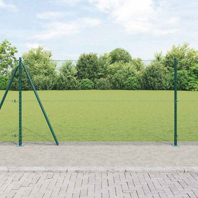Paletto per recinzione Vidaxl verde 10 x 1,2 m (maglia 13 mm) in acciaio e PVC