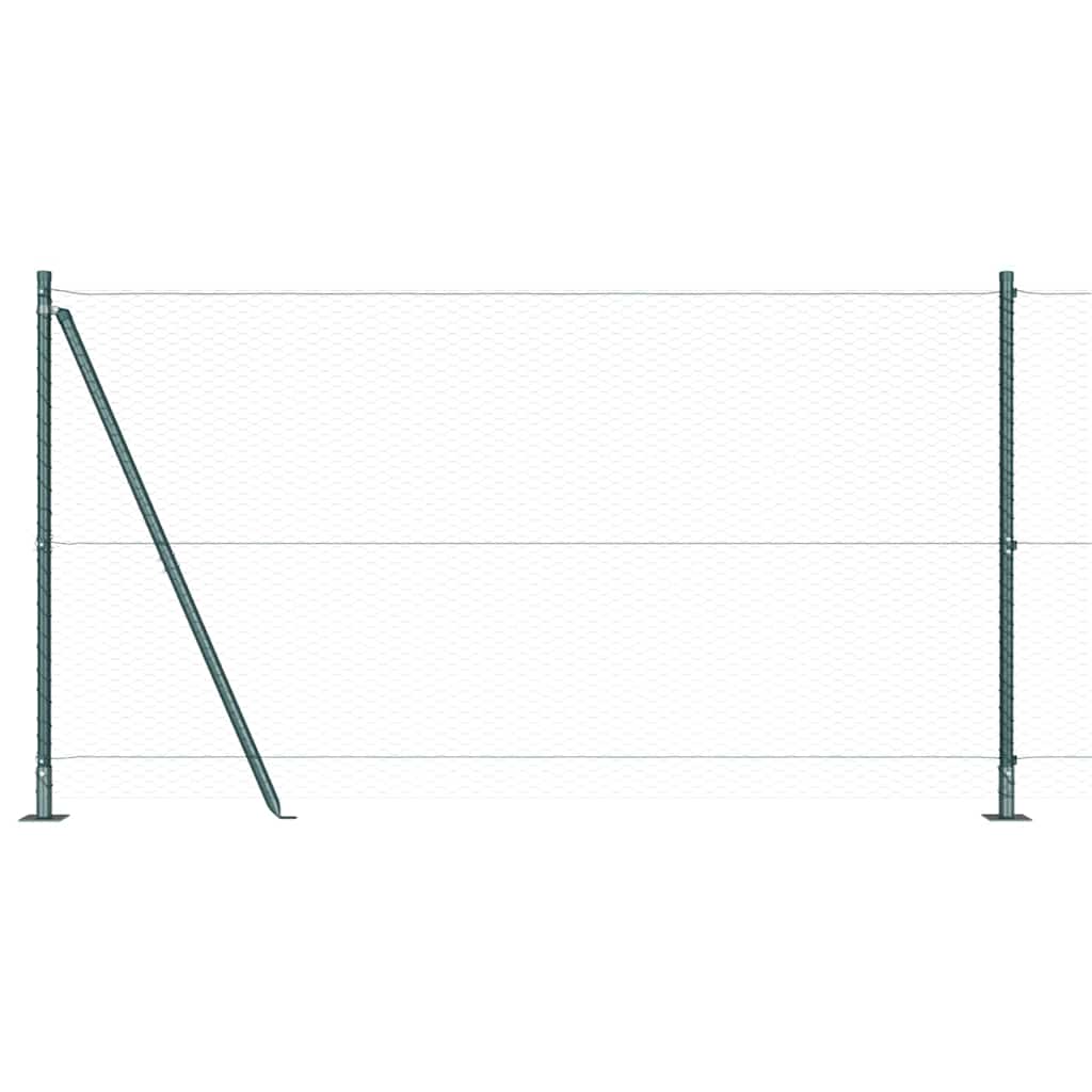 Vidaxl afrasteringspaal groen 10 x 1,2 m (25 mm gaas) staal en pvc