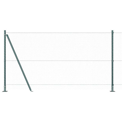 Paletto per recinzione Vidaxl verde 10 x 1,2 m (maglia 25 mm) in acciaio e PVC
