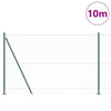 Vidaxl afrasteringspaal groen 10 x 1,4 m (25 mm gaas) staal en pvc