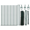Vidaxl afrasteringspaal groen 25 x 0,4 m (36 mm gaas) staal en pvc