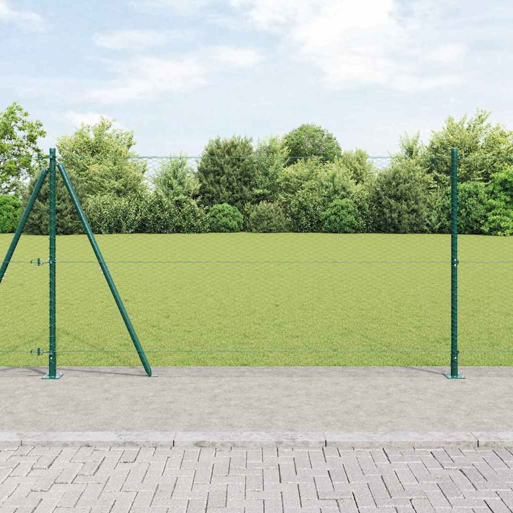 Poste para valla Vidaxl verde 25 x 1,2 m (malla de 25 mm) acero