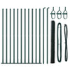 Vidaxl afrasteringspaal groen 25 x 1,4 m (36 mm gaas) staal en pvc