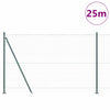 Paletto per recinzione Vidaxl verde 25 x 1,4 m (maglia 36 mm) in acciaio e PVC