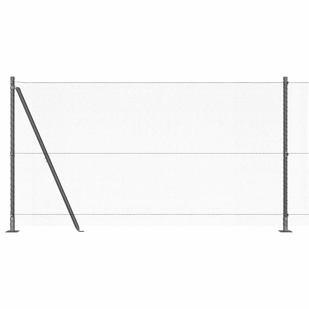 Poste para valla Vidaxl gris 25 x 1,2 m (malla 13 mm) acero