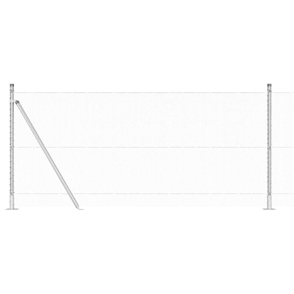 Poste para valla Vidaxl plateado 10 x 1 m (malla 13 mm) acero
