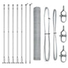 Vidaxl afrasteringspaal zilver 10 x 1,2 m (13 mm gaas) staal