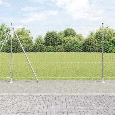 Paletto per recinzione Vidaxl argento 10 x 1,5 m (maglia 50 mm) in acciaio