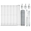 Poste para valla Vidaxl plateado 25 x 0,6 m (malla de 25 mm) acero