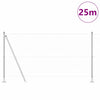 Vidaxl afrasteringspaal zilver 25 x 1,2 m (50 mm gaas) staal