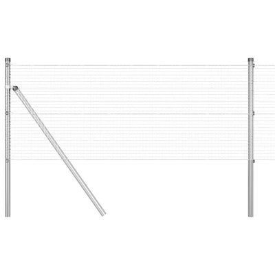 Vidaxl afrasteringspaal zilver 10 x 0,8 m (19 x 19 mm gaas) staal