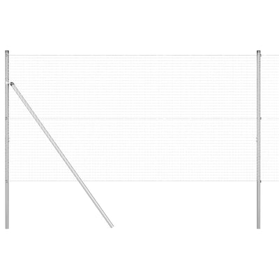 Vidaxl afrasteringspaal zilver 10 x 1 m (25 x 25 mm gaas) staal