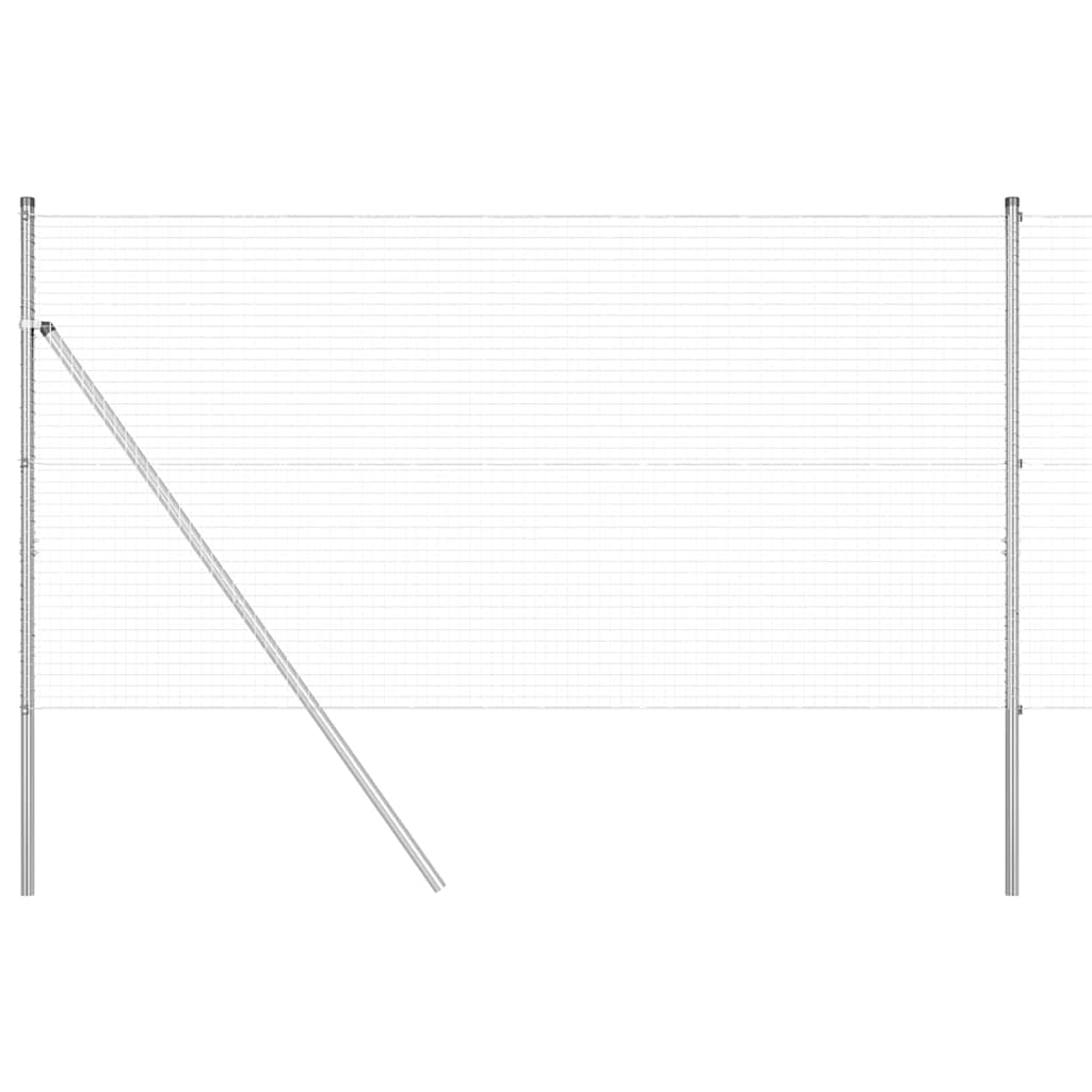 Poste para valla Vidaxl plateado 10 x 1,2 m (malla 25 x 25 mm) acero