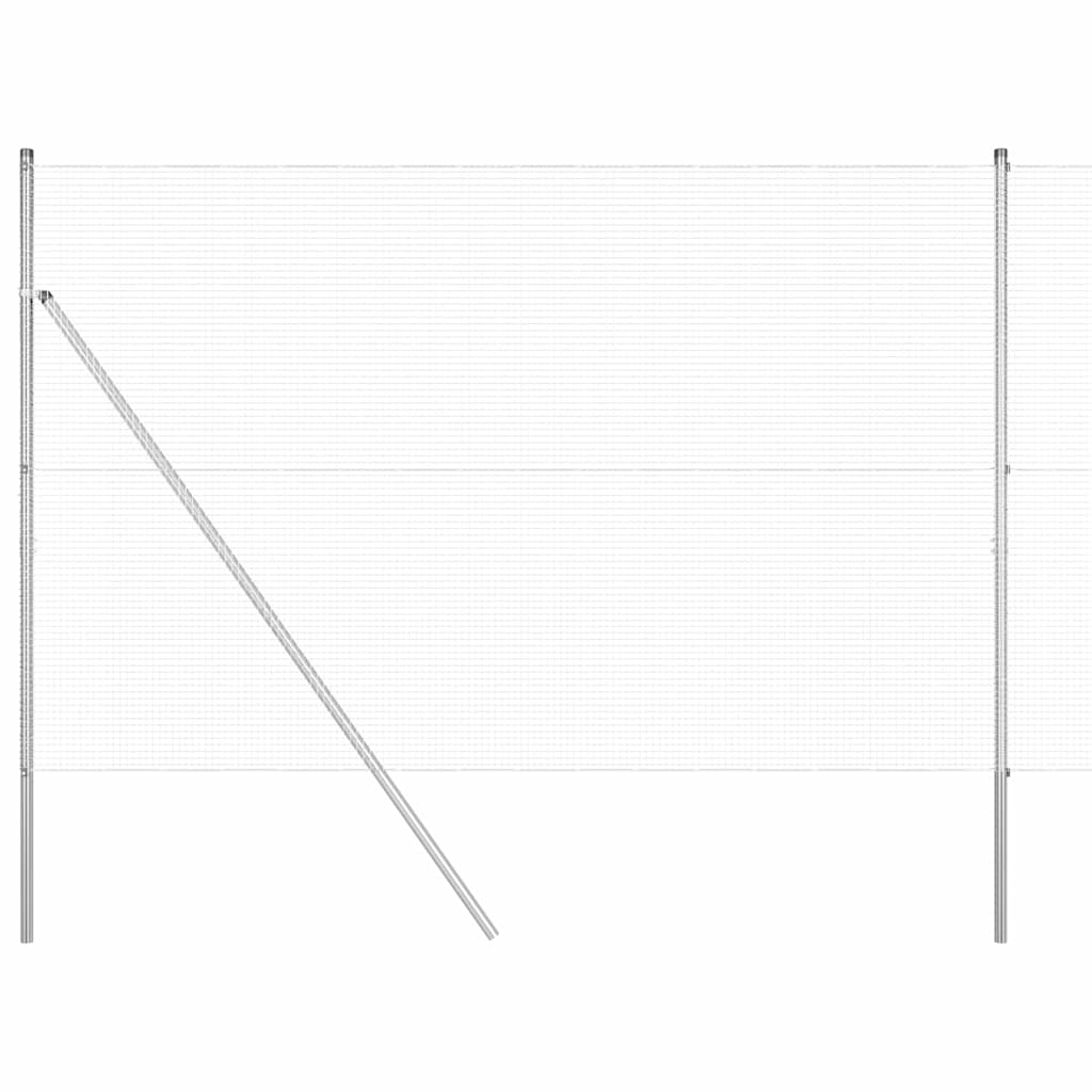 Vidaxl afrasteringspaal zilver 10 x 1,5 m (16 x 16 mm gaas) staal