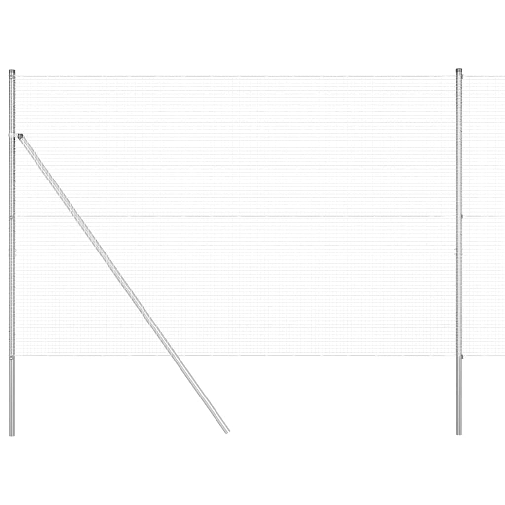 Poste para valla Vidaxl plateado 10 x 1,5 m (malla 19 x 19 mm) acero