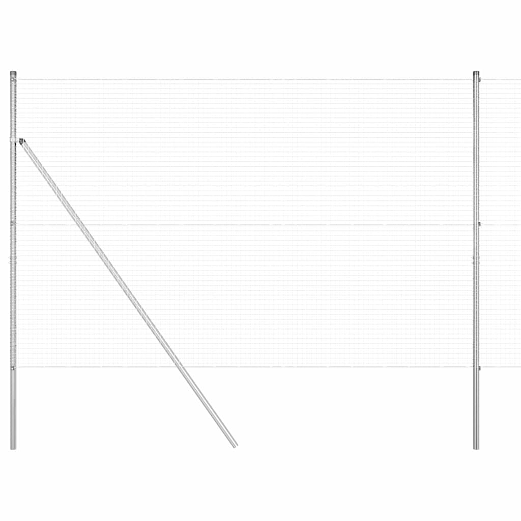 Poste para valla Vidaxl plateado 10 x 1,5 m (malla 25 x 25 mm) acero