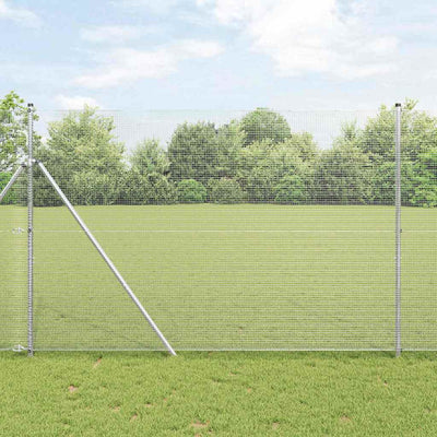 Paletto per recinzione Vidaxl argento 10 x 1,6 m (maglia 12 x 12 mm) in acciaio