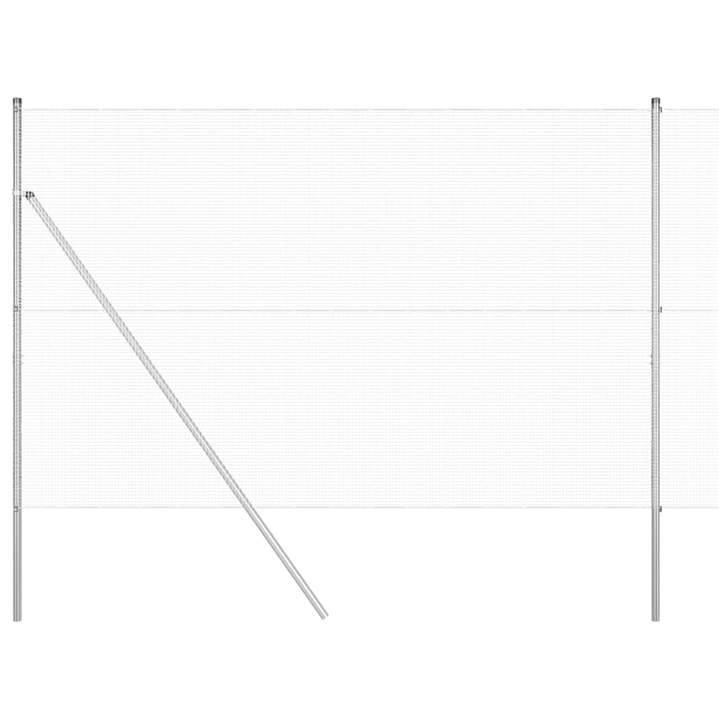 Vidaxl afrasteringspaal zilver 10 x 1,6 m (12 x 12 mm gaas) staal