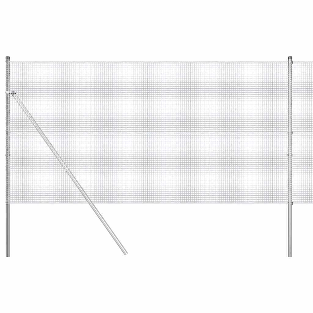 Poste para valla Vidaxl plateado 25 x 1,2 m (malla 16 x 16 mm) acero