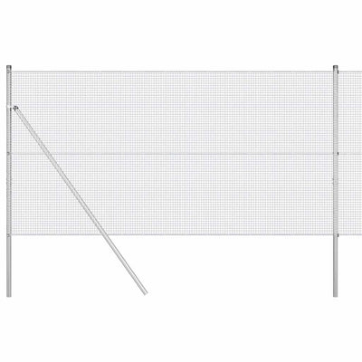Vidaxl afrasteringspaal zilver 25 x 1,2 m (16 x 16 mm gaas) staal